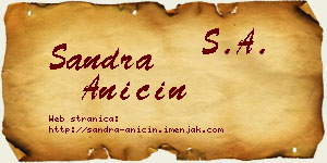 Sandra Aničin vizit kartica